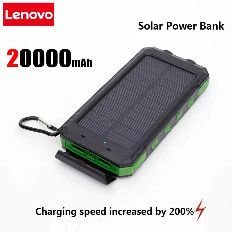 Lenovo 50000mAh Solar Power Bank Portable Charging