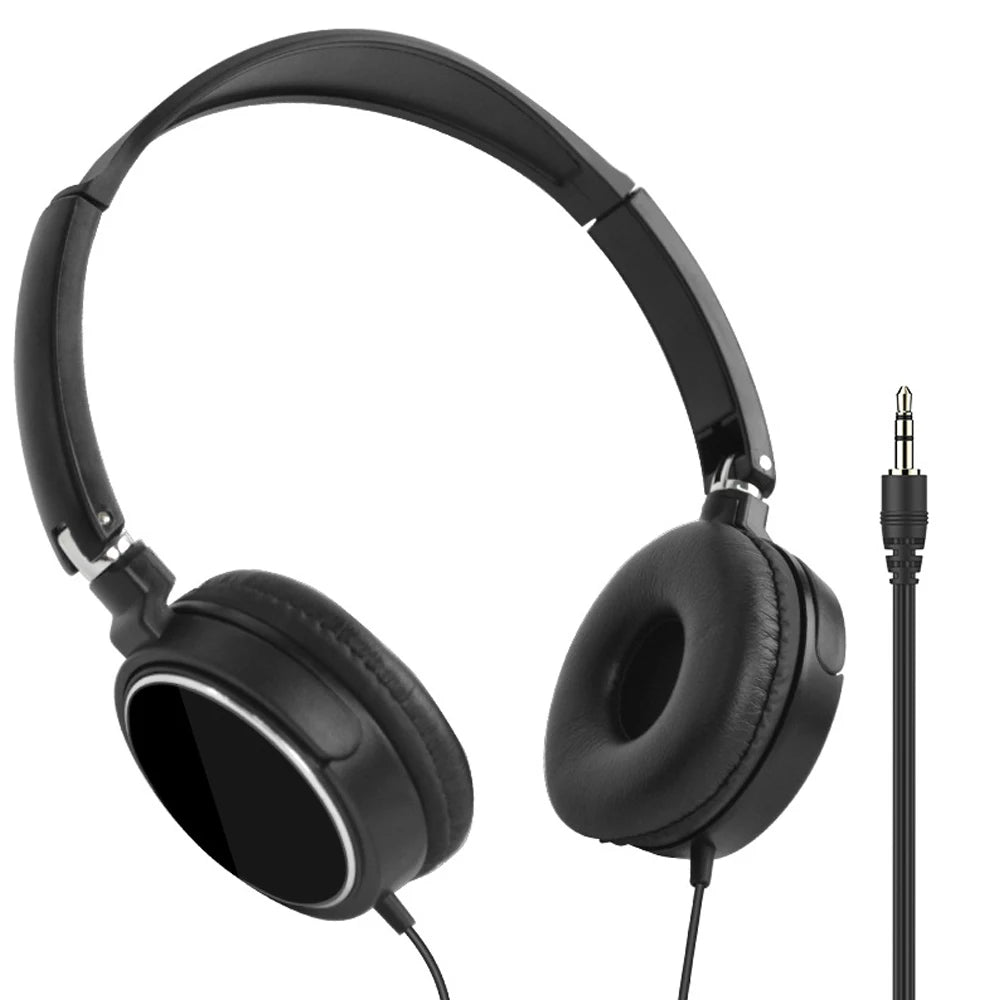 Universal Headphone Over Ear Foldable Wired Earphones HiFi Stereo Sound