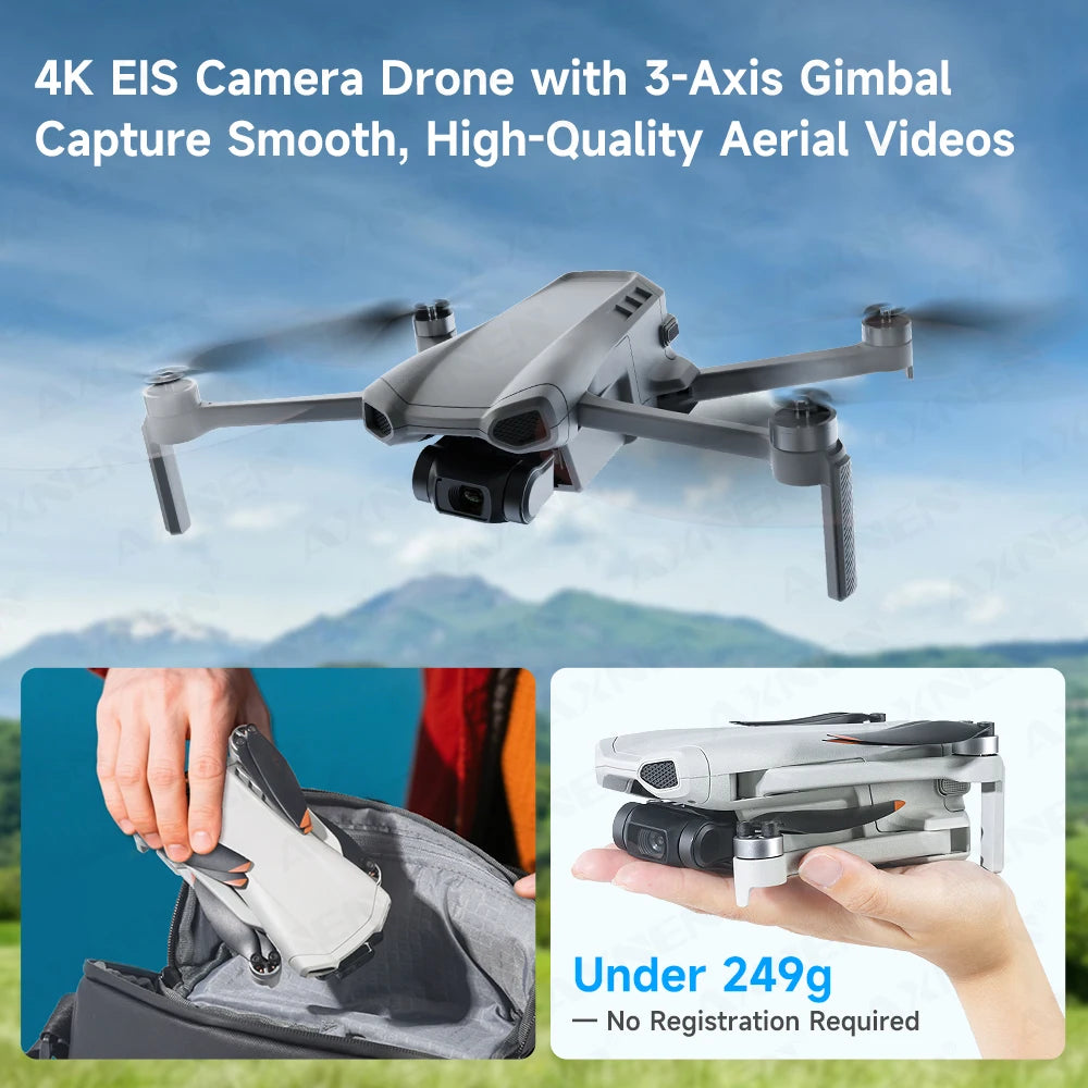 XINLIN XiL 017 4K Camera Drone with 3-Axis Gimbal, 249g Foldable Quadcopter, 10KM HD Transmission, 35min Flight,GPS Smart Follow
