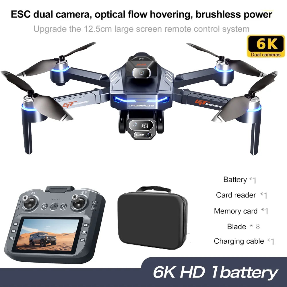 2025 New GT8 FPV Drones GPS 8K Professional HD 360° Dual Cameras 5G WIFI Brushless Motors Obstacle Avoidance Foldable Quadcopter