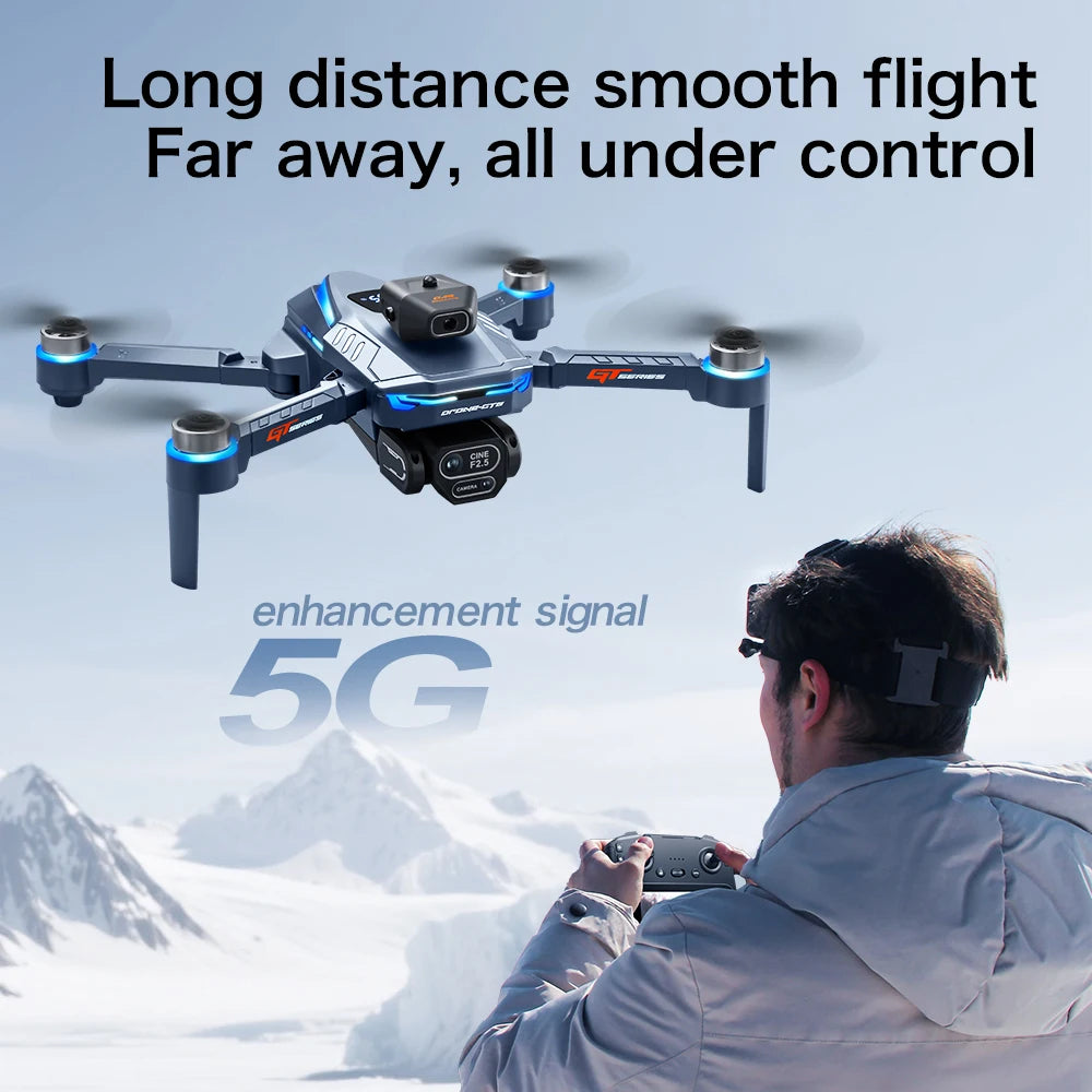 2025 New GT8 FPV Drones GPS 8K Professional HD 360° Dual Cameras 5G WIFI Brushless Motors Obstacle Avoidance Foldable Quadcopter