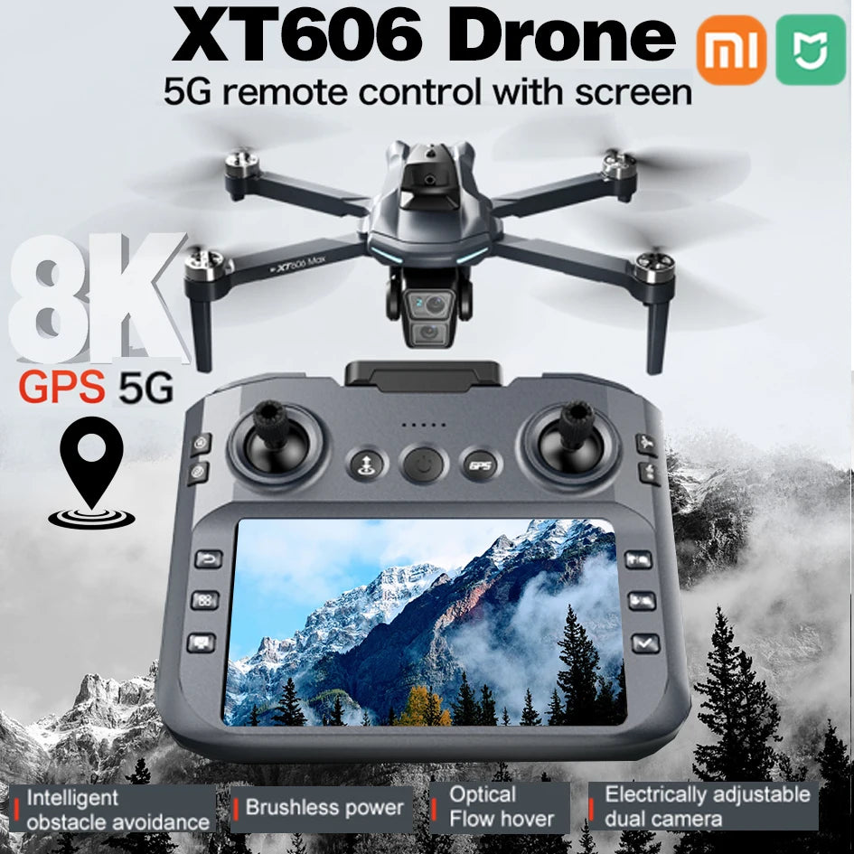 XIAOMI NEW XT606 GPS Drone 8K HD