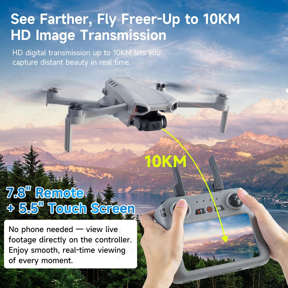 XINLIN XiL 017 4K Camera Drone with 3-Axis Gimbal, 249g Foldable Quadcopter, 10KM HD Transmission, 35min Flight,GPS Smart Follow