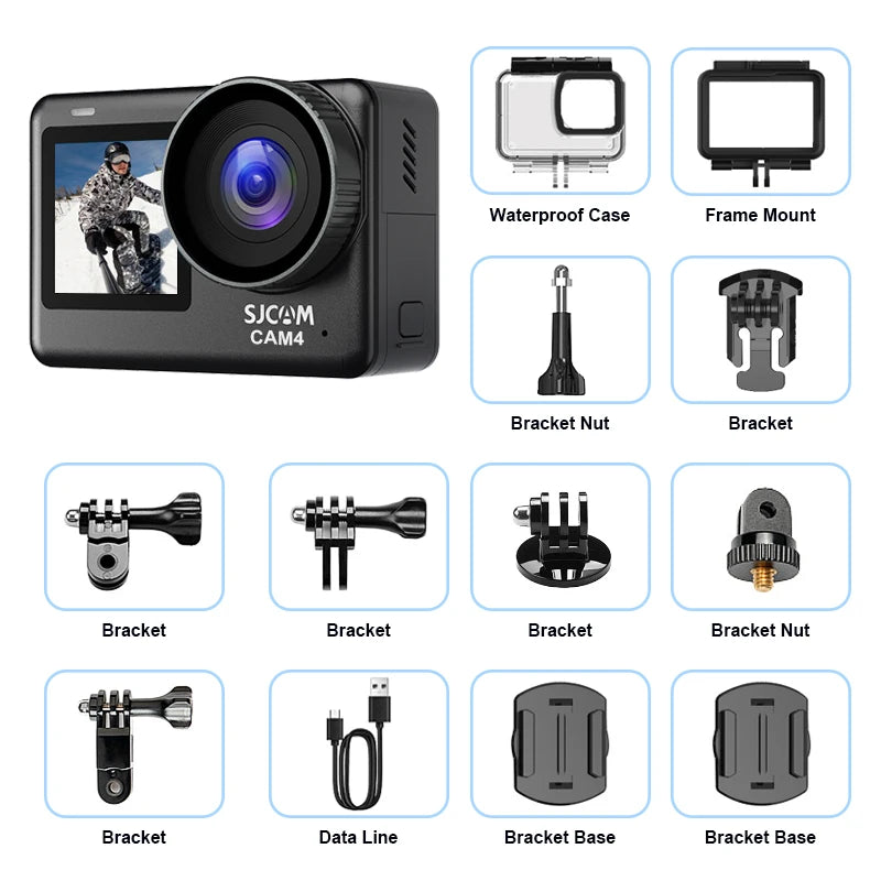 SJCAM Flagship CAM4 Action Camera 4K 2.33" Touch Screen Waterproof 5G WiFi Active HDR Video action cam camera sport