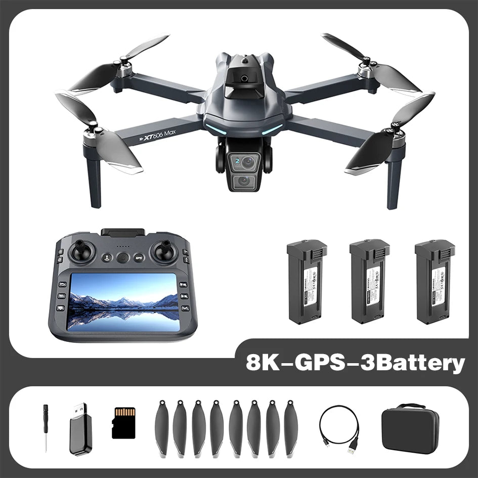 XIAOMI NEW XT606 GPS Drone 8K HD