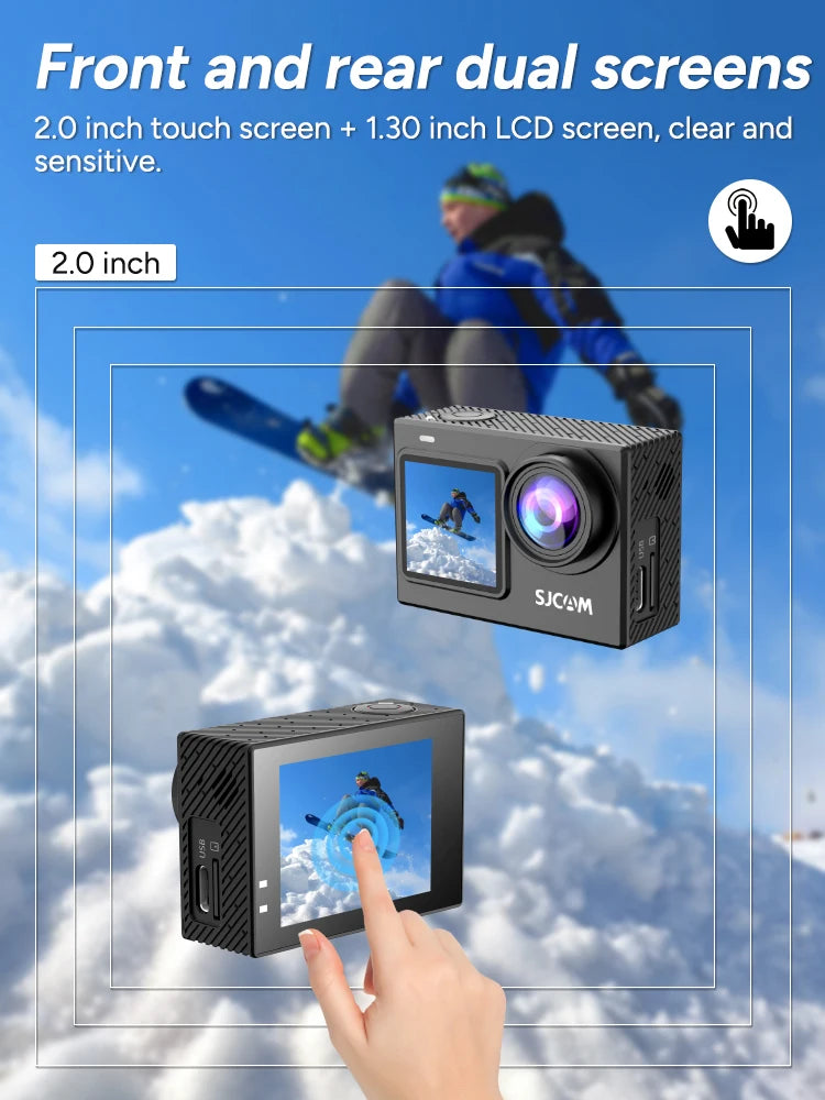 SJCAM SJ6 Pro 4K 60FPS Dual Screen Action Camera Waterproof Touch Screen Sport Cam WiFi Night Vision 6-Axis Gyro Stabilization
