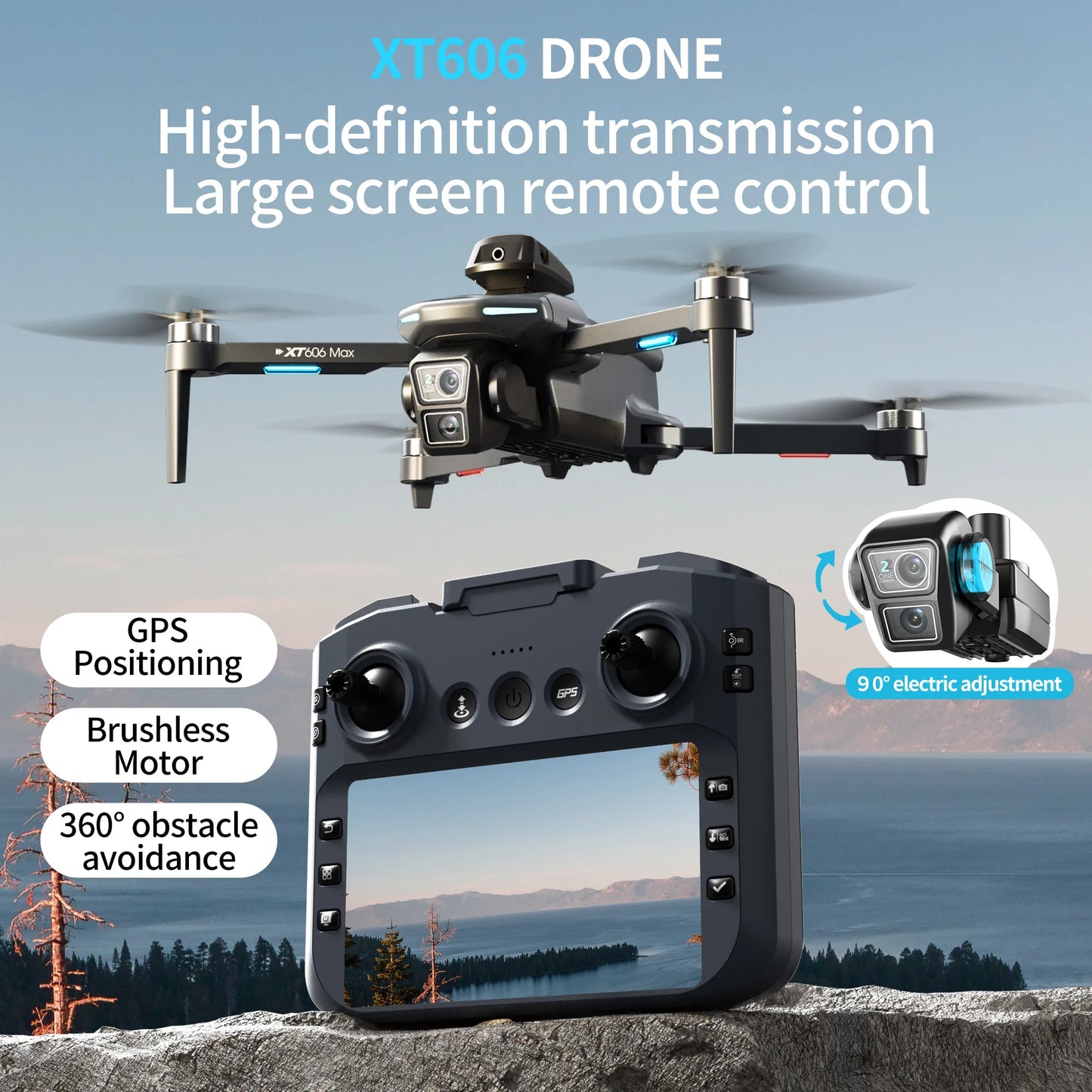 XIAOMI NEW XT606 GPS Drone 8K HD