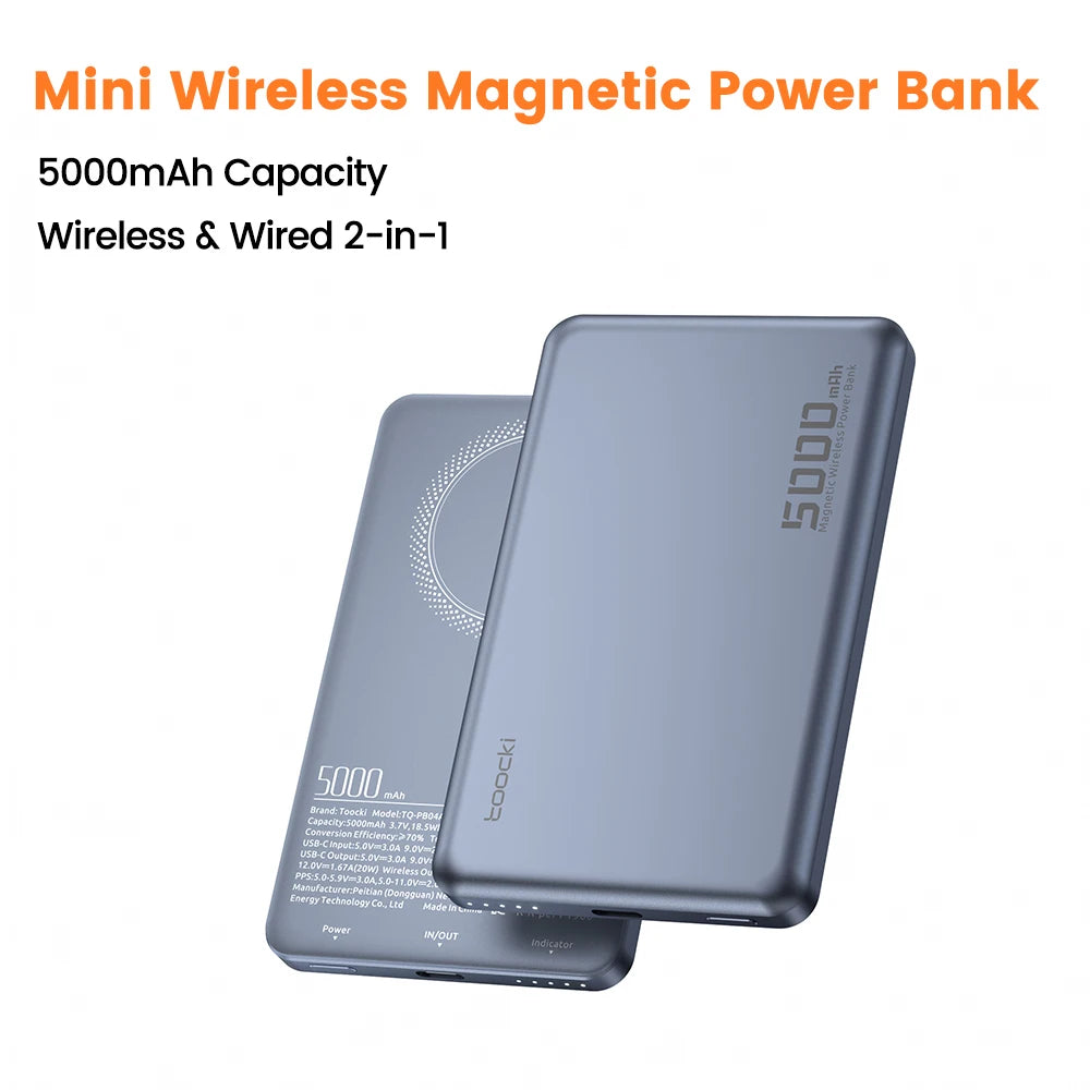 Toocki Magenetic PowerBank 10000mAh 15W Wireless Charging