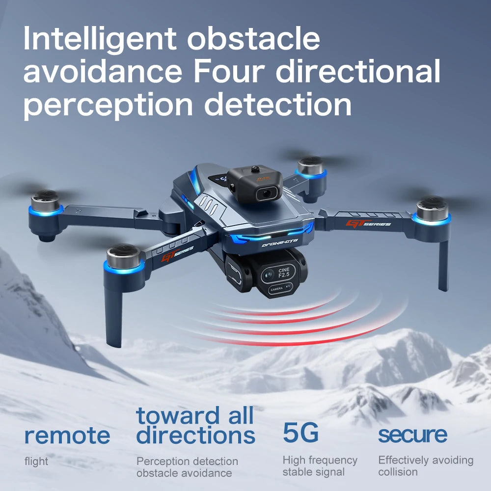 2025 New GT8 FPV Drones GPS 8K Professional HD 360° Dual Cameras 5G WIFI Brushless Motors Obstacle Avoidance Foldable Quadcopter