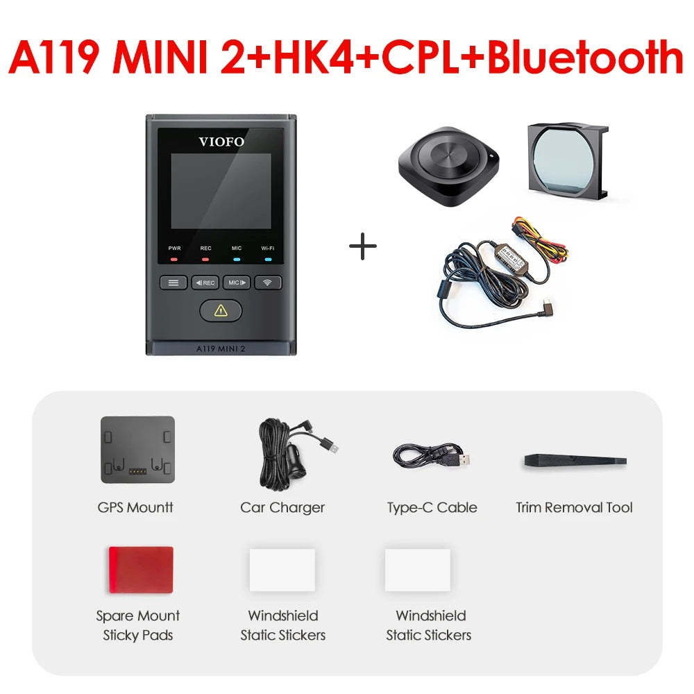 VIOFO A119MINI-2 Dash Cam 2K 60FPS Car DVRs Voice Control