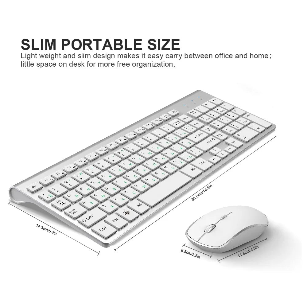 Russian version 2.4g wireless keyboard and mouse