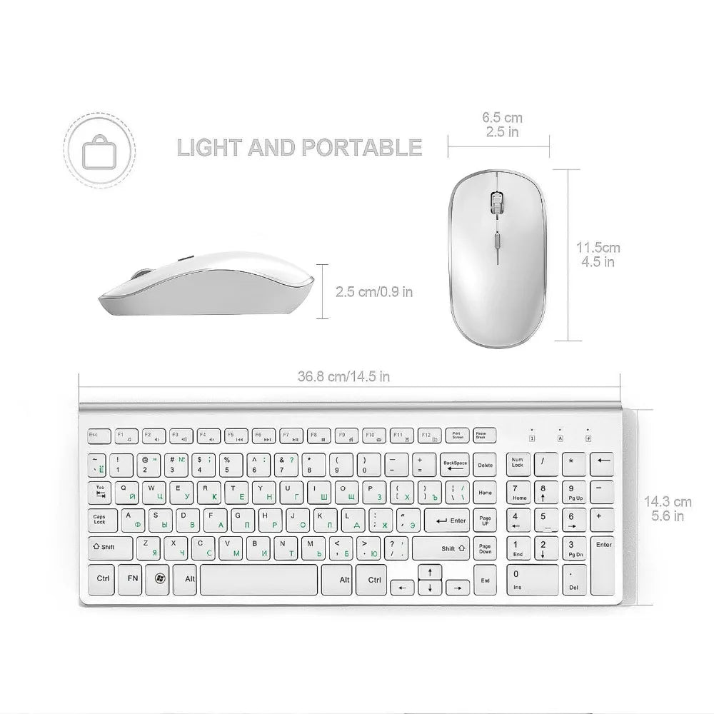 Russian version 2.4g wireless keyboard and mouse