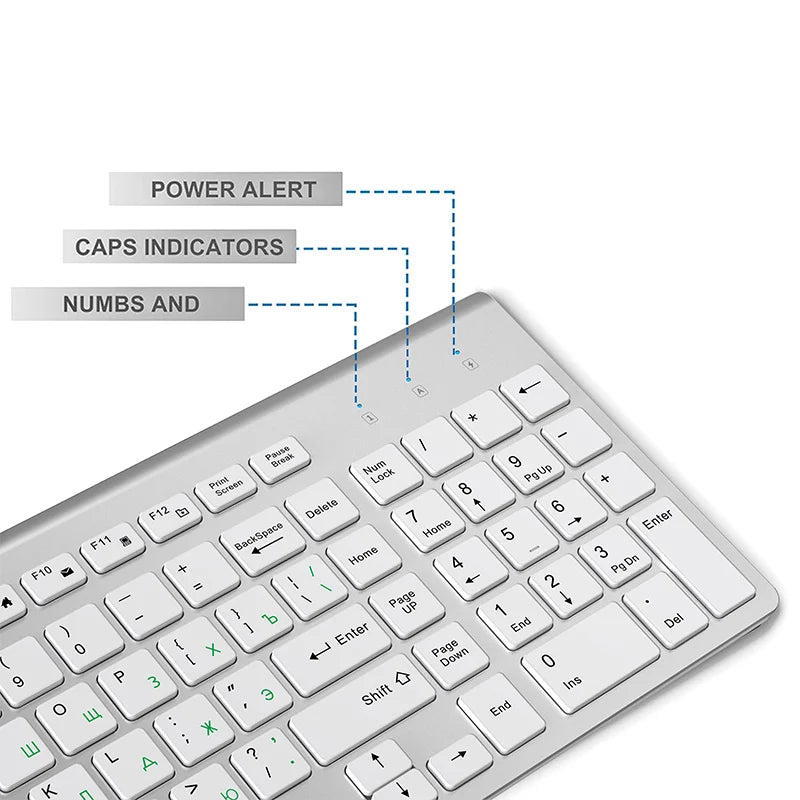 Russian version 2.4g wireless keyboard and mouse
