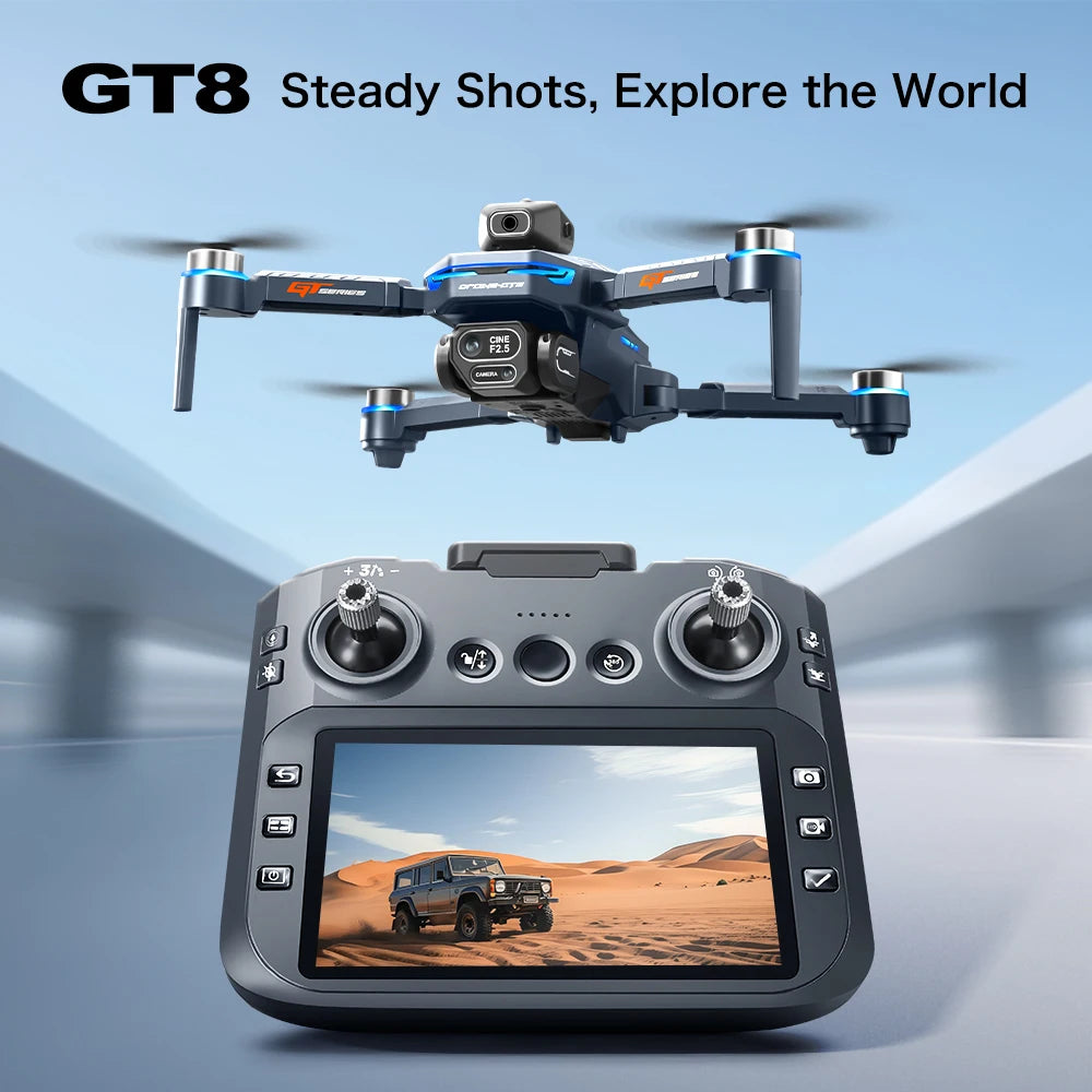New GT8 Drone 8K Professional HD Dual Cameras Screen