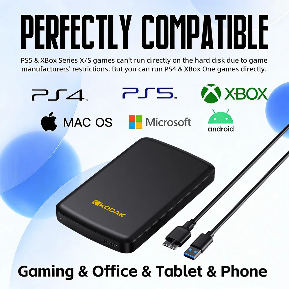 Kodak Portable External Hard Drive HDD P150 5Gbps