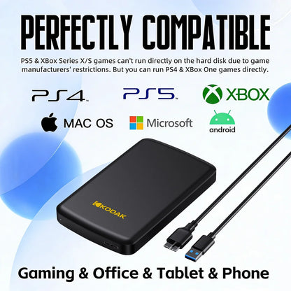 Kodak Portable External Hard Drive HDD P150 5Gbps