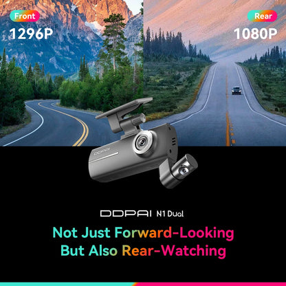 DDPAI Dash Cam  N1 Dual Front & Rear Recording NightVIS
