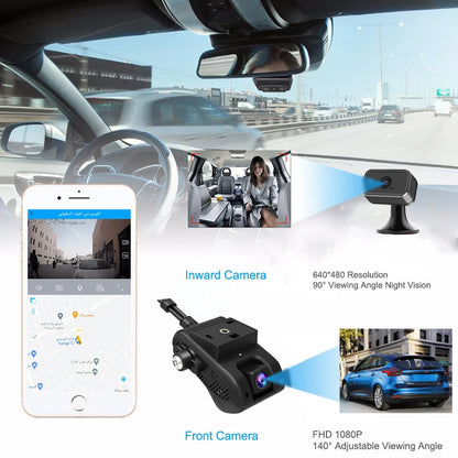 JIMIMAX 4G Dash Cam Front and Rear JC400-A WIFI Hotspot DVR Camera