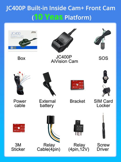Jimiiot JC400P 4G Dual Dash Cams with Live Video Car Camera