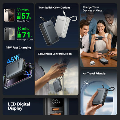 Vention CCC 45W 20000mAh Power Bank Fast Charging Portable