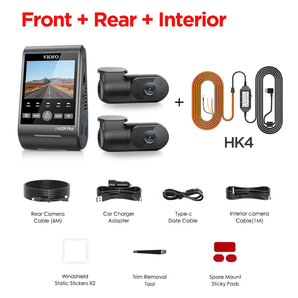 VIOFO A229 PLUS Car Dvr 2K HDR Video Recorder