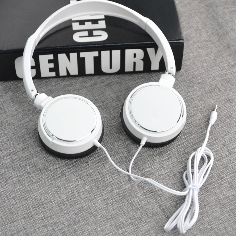 Universal Headphone Over Ear Foldable Wired Earphones HiFi Stereo Sound