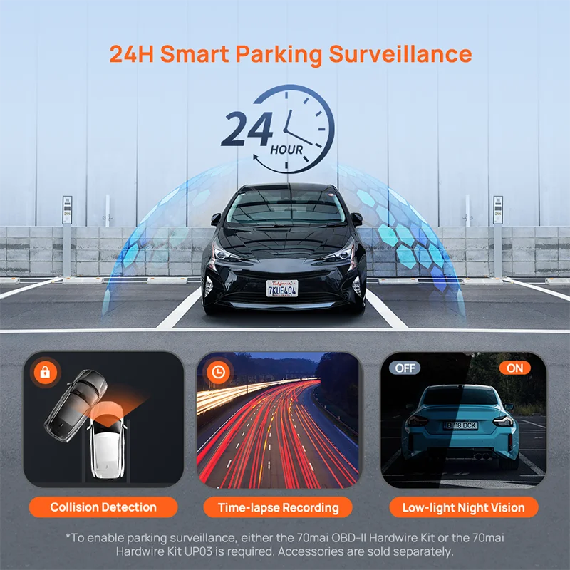 70mai Dash Cam M310 Plus 2K English Voice Control 1440P WDR