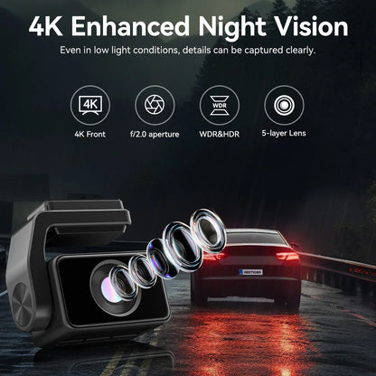 REDTIGER  A4 4k Dash Cam Front and Rear Drive Recorder