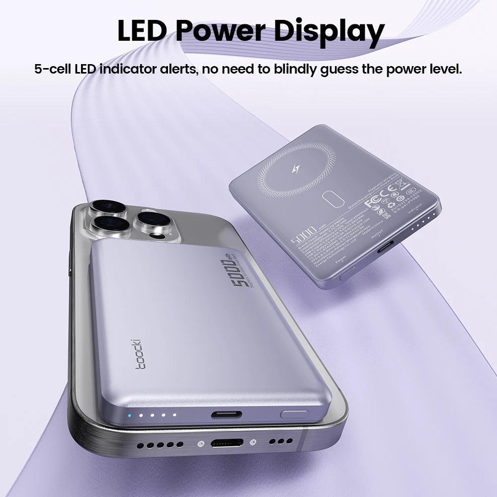 Toocki Magenetic PowerBank 10000mAh 15W Wireless Charging