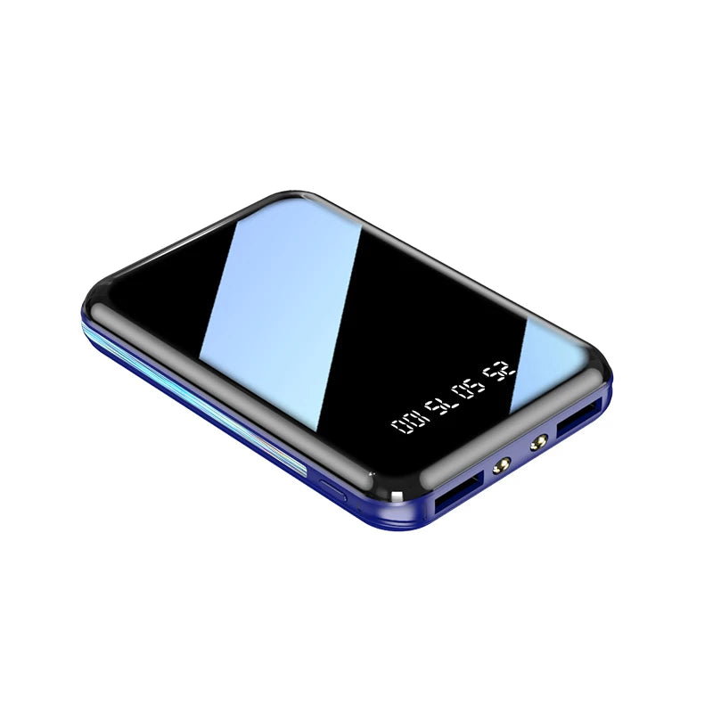 20000mAh Mini Power Bank Portable Charger Mirror Screen LED Digital