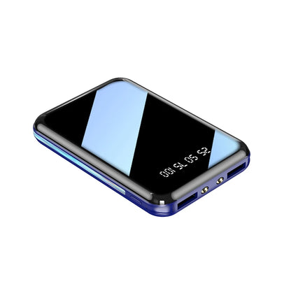 20000mAh Mini Power Bank Portable Charger Mirror Screen LED Digital