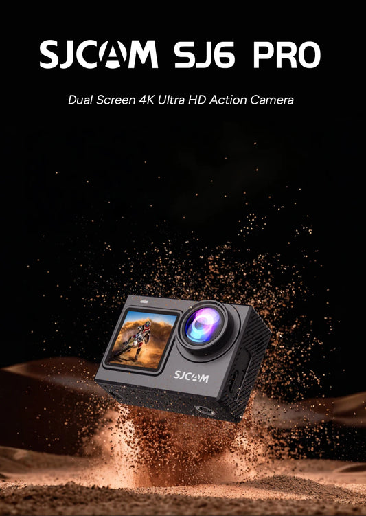 SJCAM SJ6 Pro 4K 60FPS Dual Screen Action Camera Waterproof Touch Screen Sport Cam WiFi Night Vision 6-Axis Gyro Stabilization
