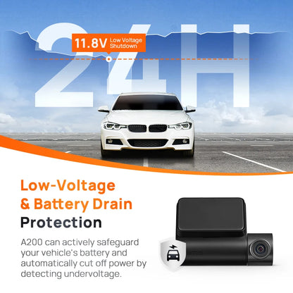 Global 70mai Dash Cam A200 Dual-channel Record 1080P HDR