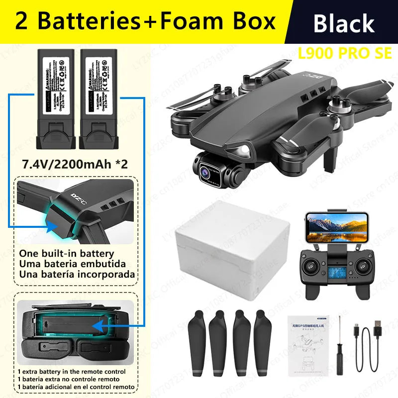 LYZRC Official L900 PRO SE Brushless Motor GPS 4K Professional Drone
