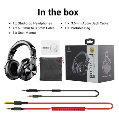 Oneodio A71 Wired Over Ear HiFi Headphones With Mic Studio DJ Headphone