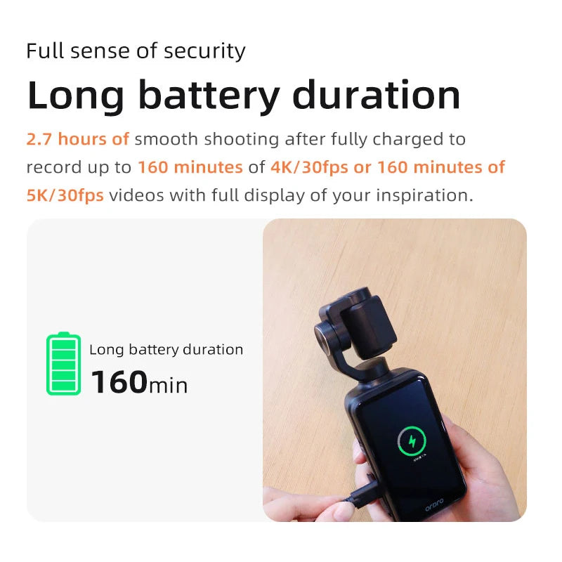 ORDRO M5 Action Camera 4k Handheld Pocket Digital Camcorder