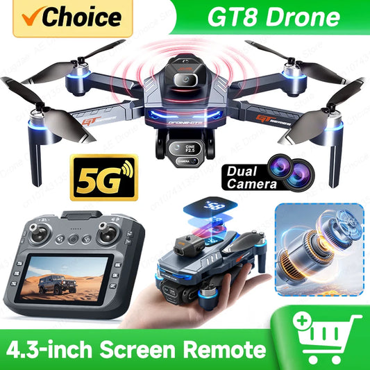 New GT8 Drone 8K Professional HD Dual Cameras Screen