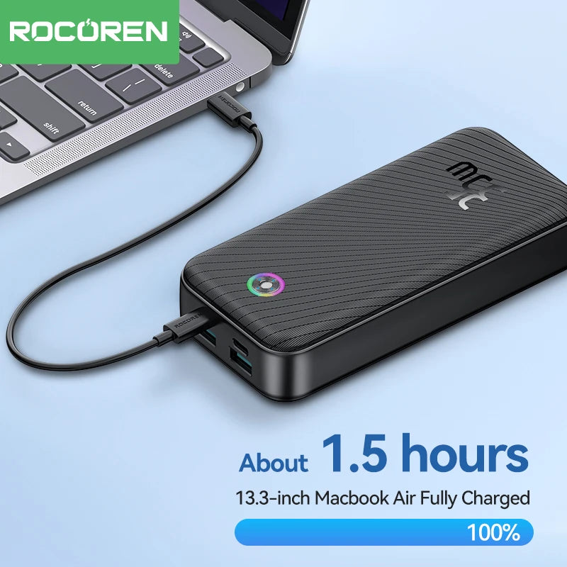 Rocoren 22.5W Power Bank 20000mAh QC PD 3.0 Fast Charge