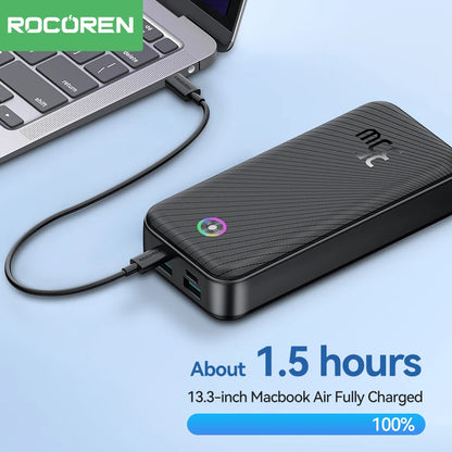 Rocoren 22.5W Power Bank 20000mAh QC PD 3.0 Fast Charge