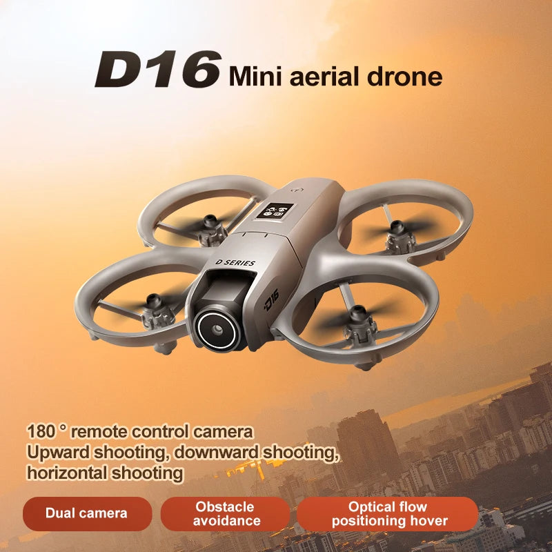 D16 Mini Drone 8K HD-VR Dual-camera 180 °
