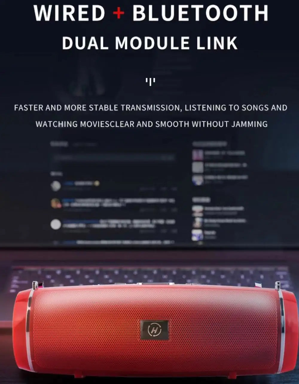 200W Peak Power Portable Bluetooth Speaker IPX7 Waterproof
