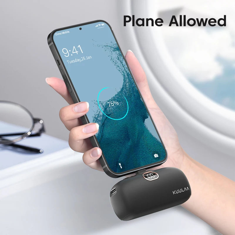 KUULAA Mini Power Bank 5000mAh Fast Charging Portable