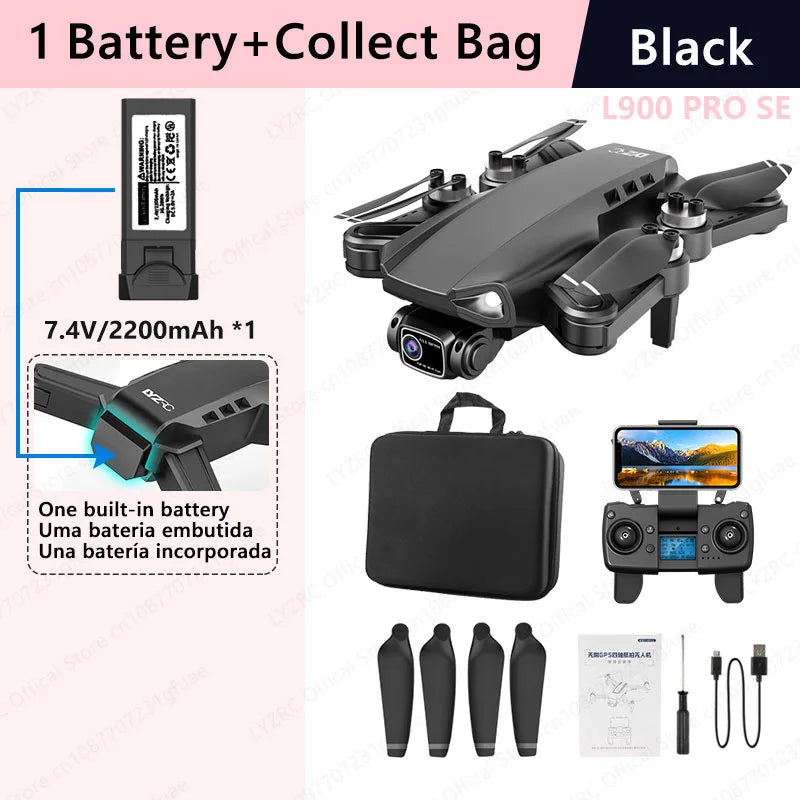 LYZRC Official L900 PRO SE Brushless Motor GPS 4K Professional Drone