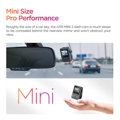VIOFO A119MINI-2 Dash Cam 2K 60FPS Car DVRs Voice Control