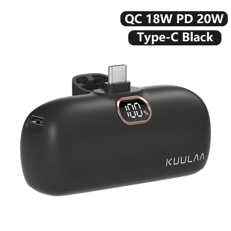 KUULAA Mini Power Bank 5000mAh Fast Charging Portable
