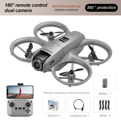 D16 Mini Drone 8K HD-VR Dual-camera 180 °