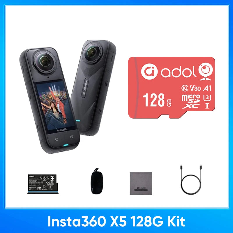 Insta360 X5 360 Action Camera 2025 New 8K 30fps Replaceable Lenses