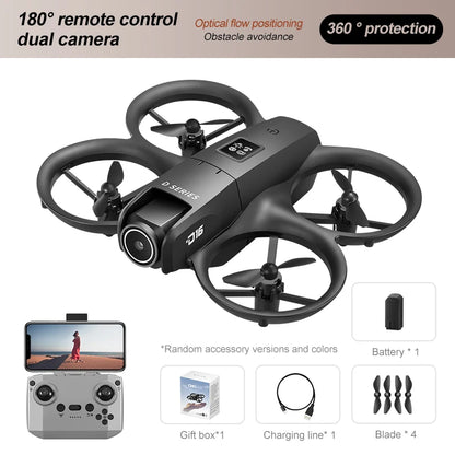D16 Mini Drone 8K HD-VR Dual-camera 180 °