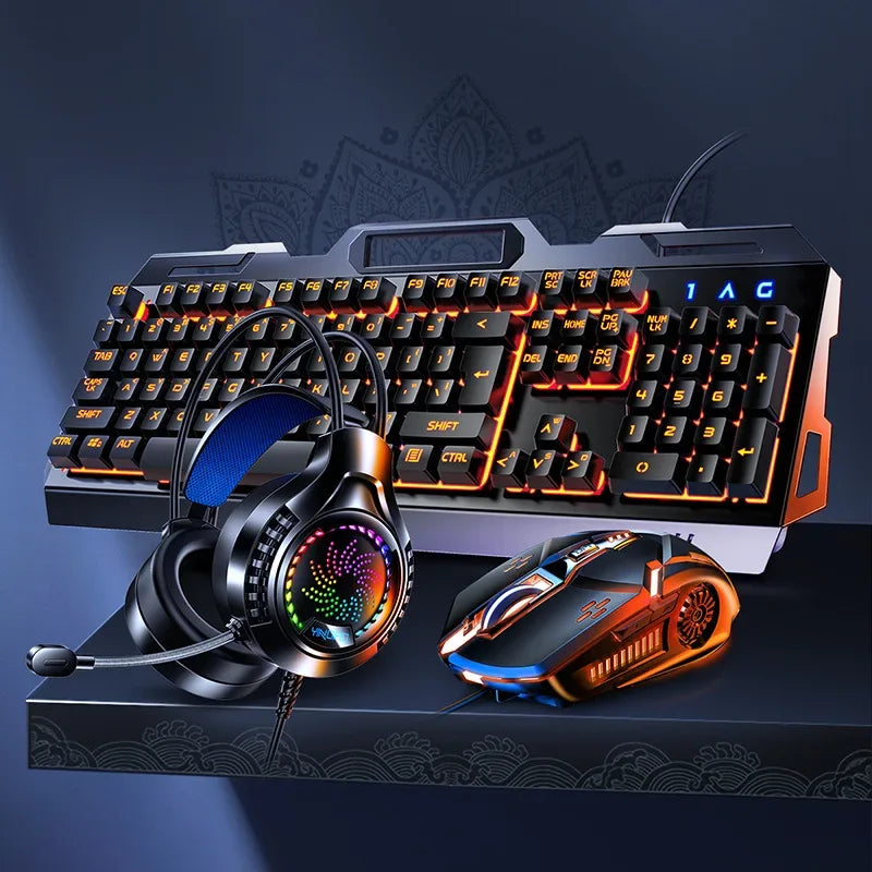 RGB Gamer Keyboard Gaming Keyboard and Mouse Headphone Gamer Kit