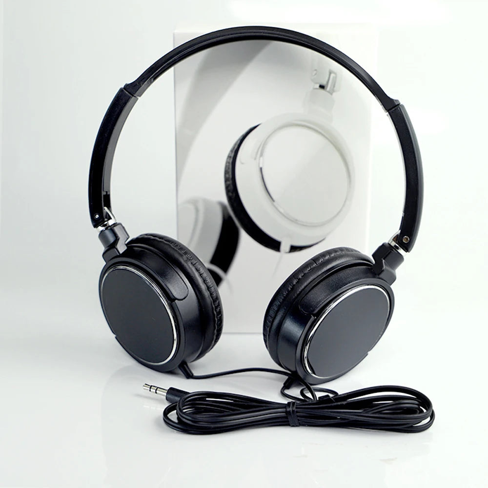 Universal Headphone Over Ear Foldable Wired Earphones HiFi Stereo Sound
